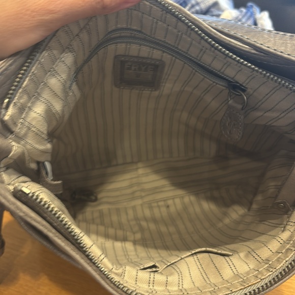 Frye Grey Leather Crossbody Bag - Picture 9 of 12